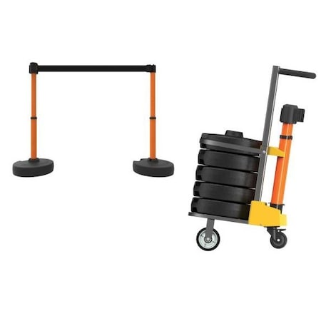 Accuform MOBILE BANNER STAKE STANCHION CART PRB915OR PRB915OR